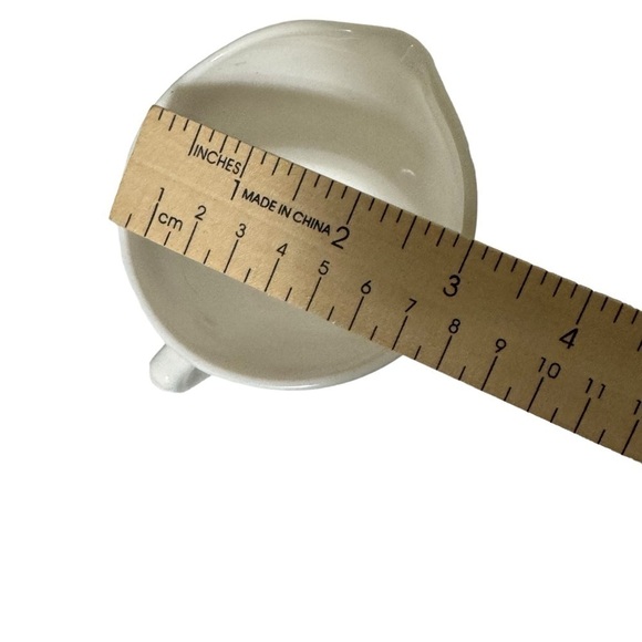 Vintage Hazel Atlas Milk Glass Footed Sugar Creamer Red Diamond Tulips - Picture 6 of 8